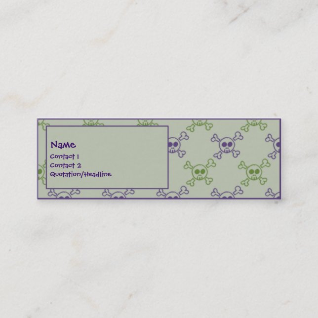 Skulls Mini Business Card (Front)