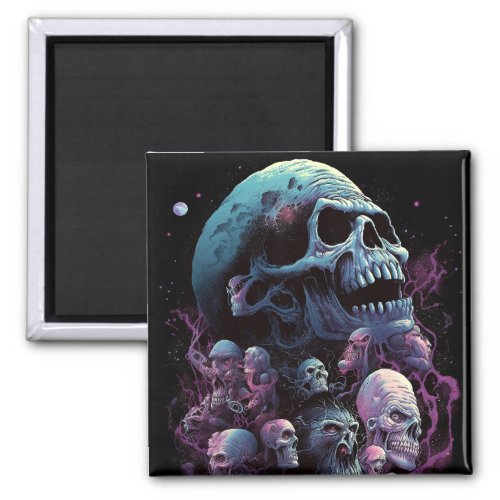 Skulls Monsters Horror Art Magnet