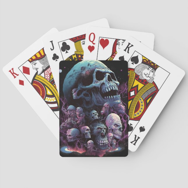 Skulls Monsters Horror Art Poker Cards (Back)