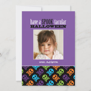 Skulls n Bones Halloween Photo Card