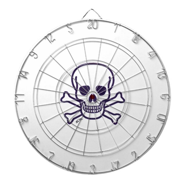 Skulls n Bones white dartboard (Front)