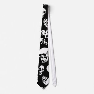 skulls neck tie