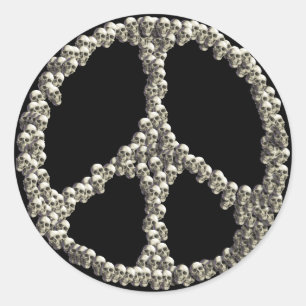 Skulls Of Peace Classic Round Sticker