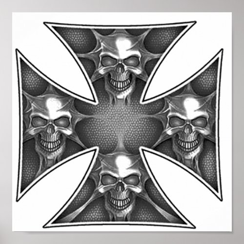 Skulls of the Iron Cross Poster