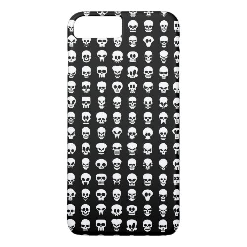 Skulls on black background iPhone 8 plus7 plus case