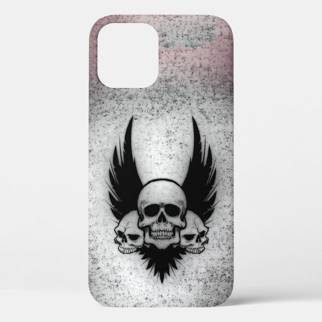 Skulls on Black Wings Case-Mate iPhone Case (Back)
