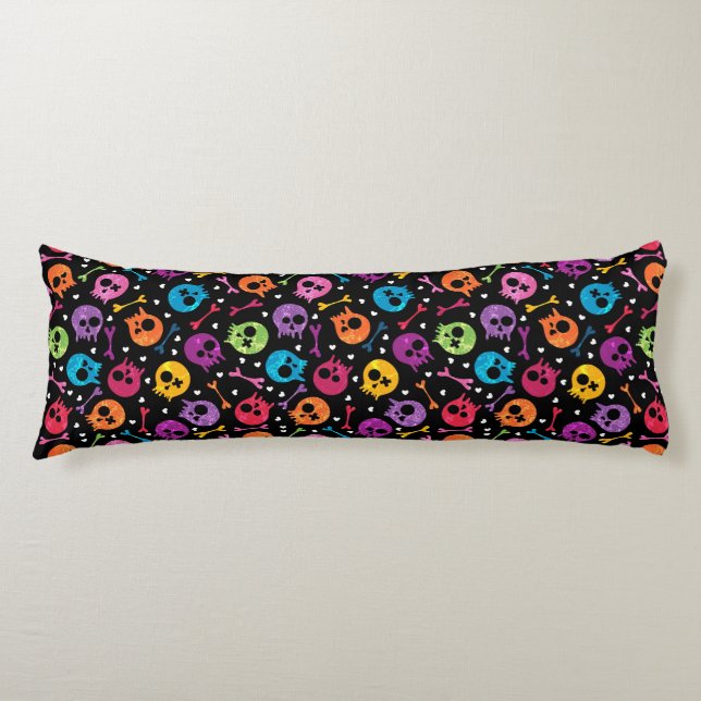 Skulls pattern 2 body pillow (Front)