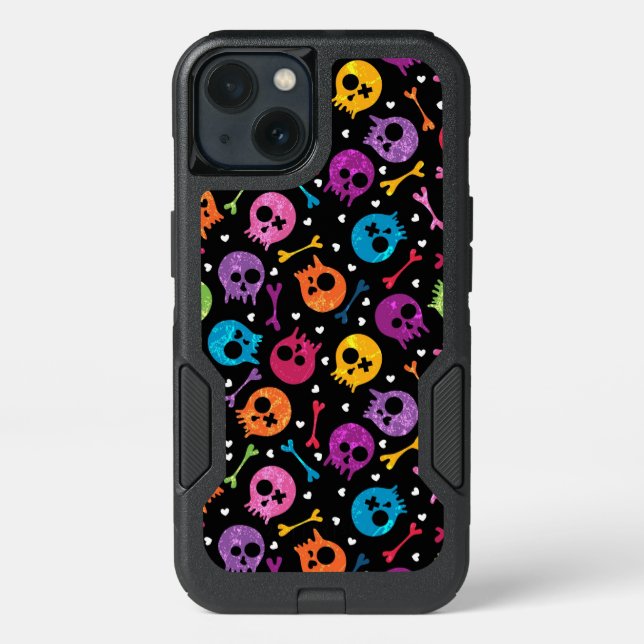 Skulls pattern 2 otterbox iPhone case (Back)