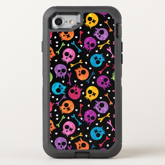 Skulls pattern 2 otterbox iPhone case (Back)
