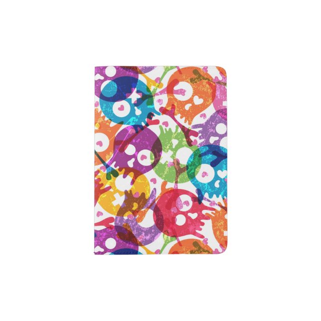Skulls pattern 2 passport holder (Front)