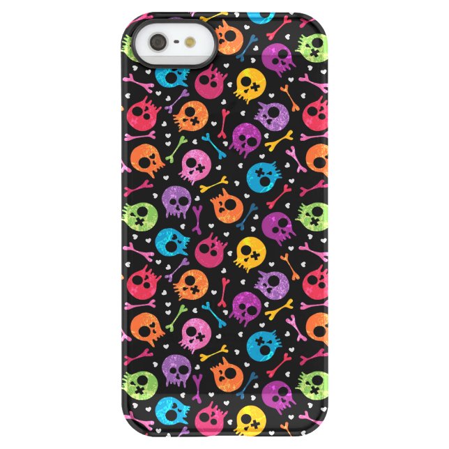 Skulls pattern 2 uncommon iPhone case (Back)