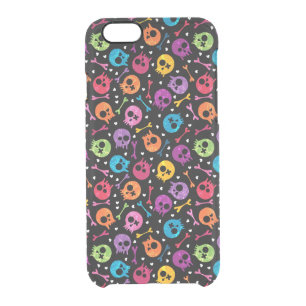Skulls pattern 2 clear iPhone 6/6S case