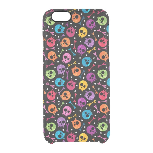 Skulls pattern 2 uncommon iPhone case (Back)