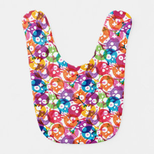 Skulls pattern 3 baby bib