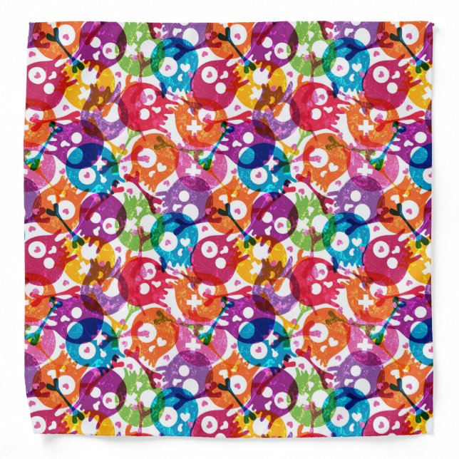 Skulls pattern 3 bandana (Front)