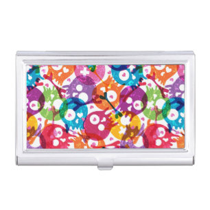 Skulls pattern 3 business card case