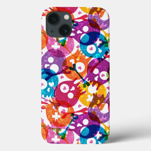 Skulls pattern 3 Case-Mate iPhone case (Back)