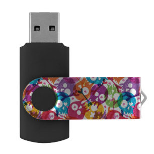 Skulls pattern 3 flash drive