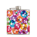 Skulls pattern 3 flask