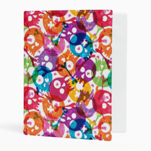 Skulls pattern 3 mini binder