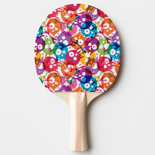 Skulls pattern 3 Ping-Pong paddle (Front)