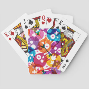 Skulls pattern 3 poker cards