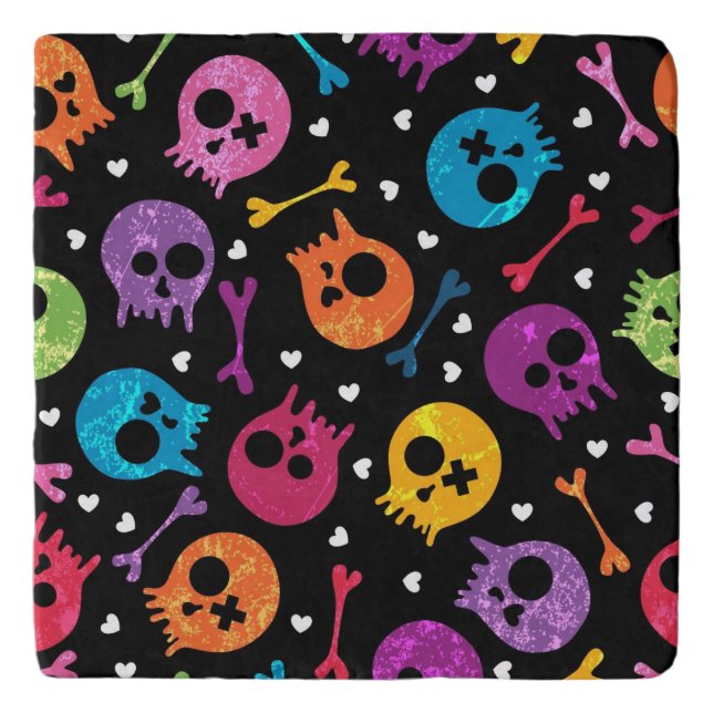 Skulls pattern 3 trivet (Front)