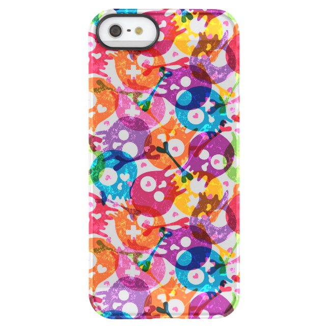 Skulls pattern 3 uncommon iPhone case (Back)