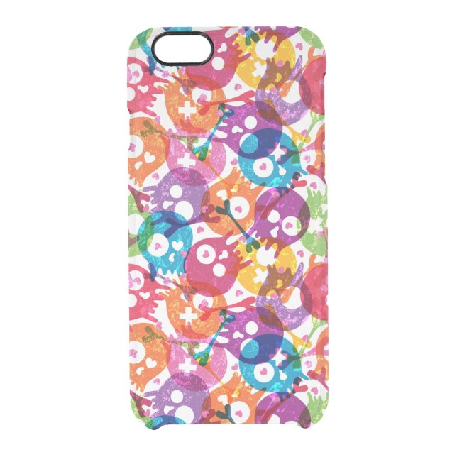 Skulls pattern 3 uncommon iPhone case (Back)