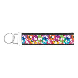 Skulls pattern 3 wrist keychain