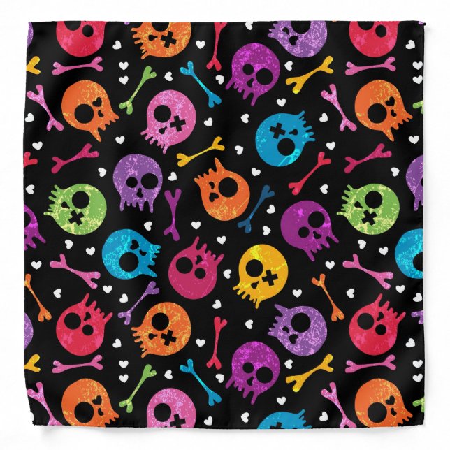 Skulls pattern bandana (Front)