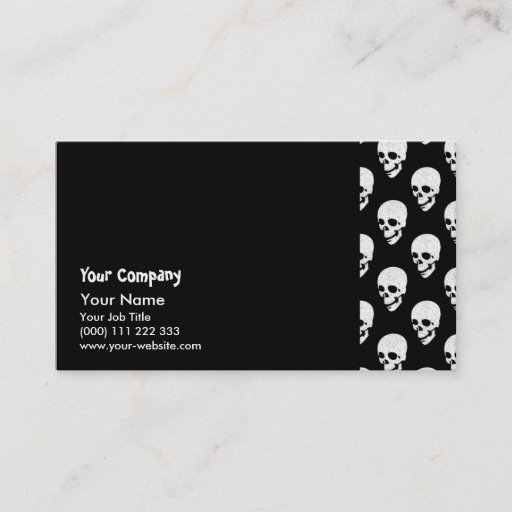 Customizable Skulls pattern business card templates