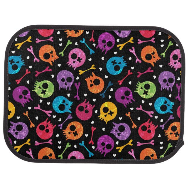 Skulls pattern car mat (Rear)