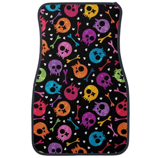 Skulls pattern car mat (Front)