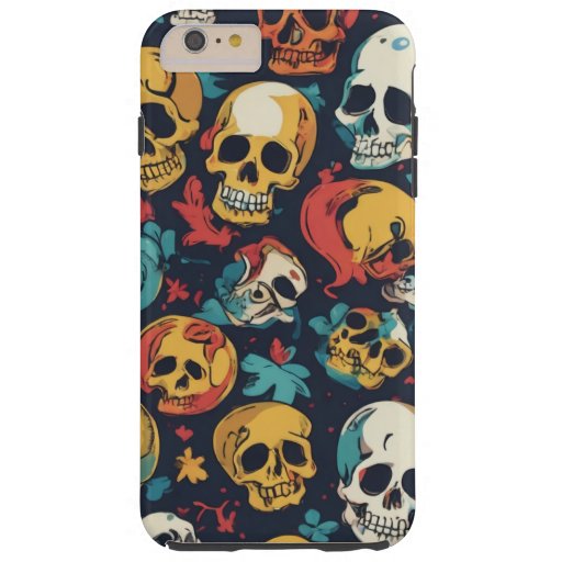 skulls pattern tough iPhone 6 plus case