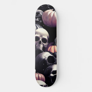 Skulls pattern, demonic, horror Halloween style Skateboard
