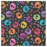 Skulls pattern fabric