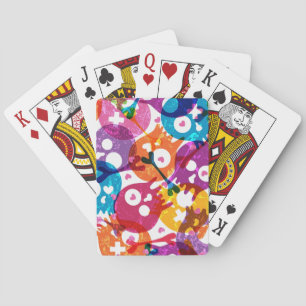 Skulls pattern poker cards