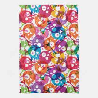 Skulls pattern towel