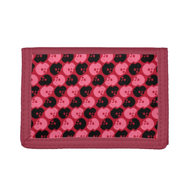 Skulls Pattern Trifold Wallet (Front)