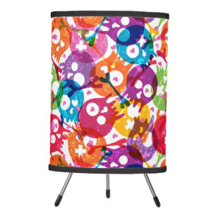 Skulls pattern tripod lamp