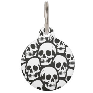 Skulls Pet ID Tag