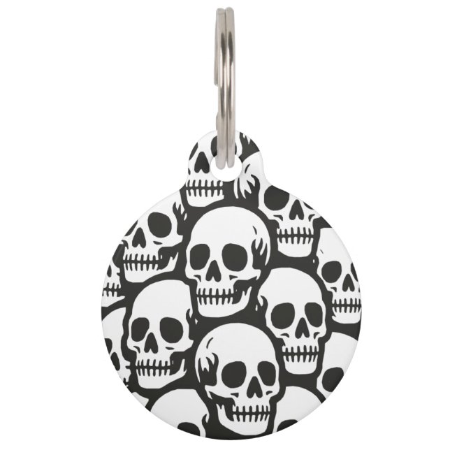 Skulls Pet ID Tag (Front)