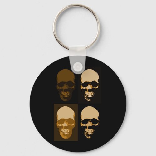 Skulls Pop Art Style Keychain
