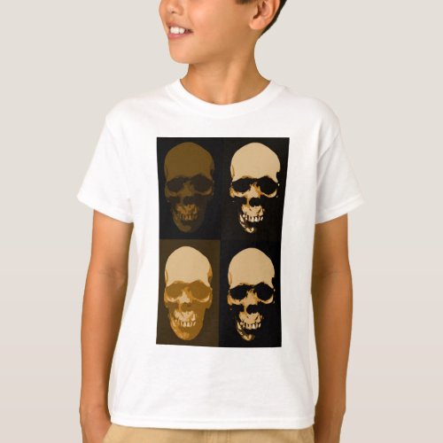 Skulls Pop Art Style T_Shirt