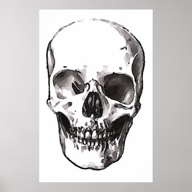 Skulls Poster Print Black & White Pop Art Posters (Front)
