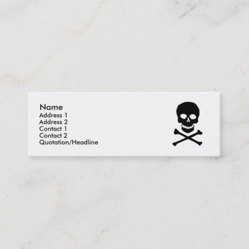 Skulls Profile Card Business Card