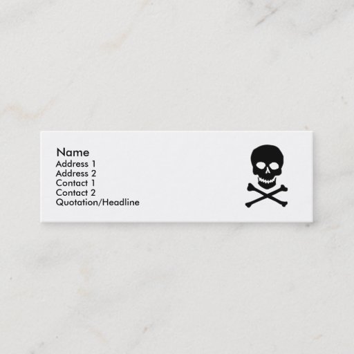 Customizable Skulls Profile Card Business Card