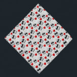 Skulls & Red Hearts Halloween Pattern Bandana<br><div class="desc">Fun skull and red heart pattern fabulous for Halloween and all year long too.</div>