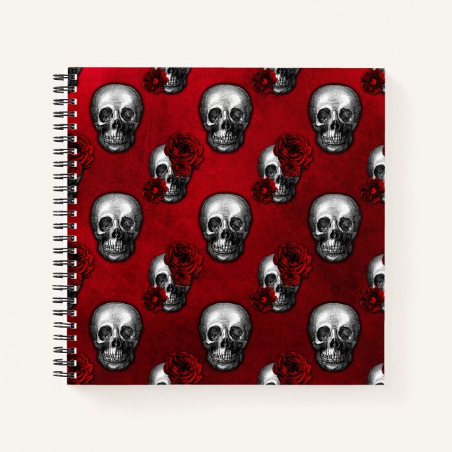 Skulls & Red Roses Notebook (Front)